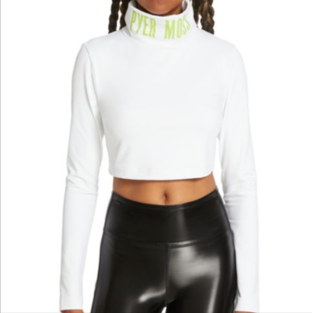 Pyer Moss X Reebok Logo Turtleneck Crop Top BNWT